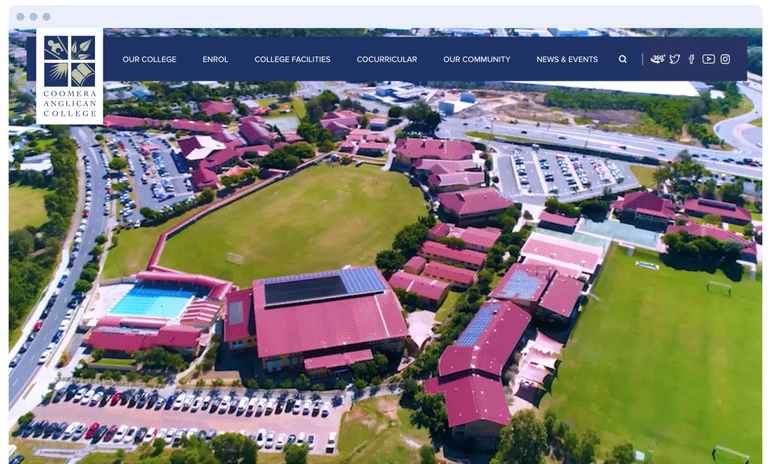 GIF of Coomera Anglican College homepage