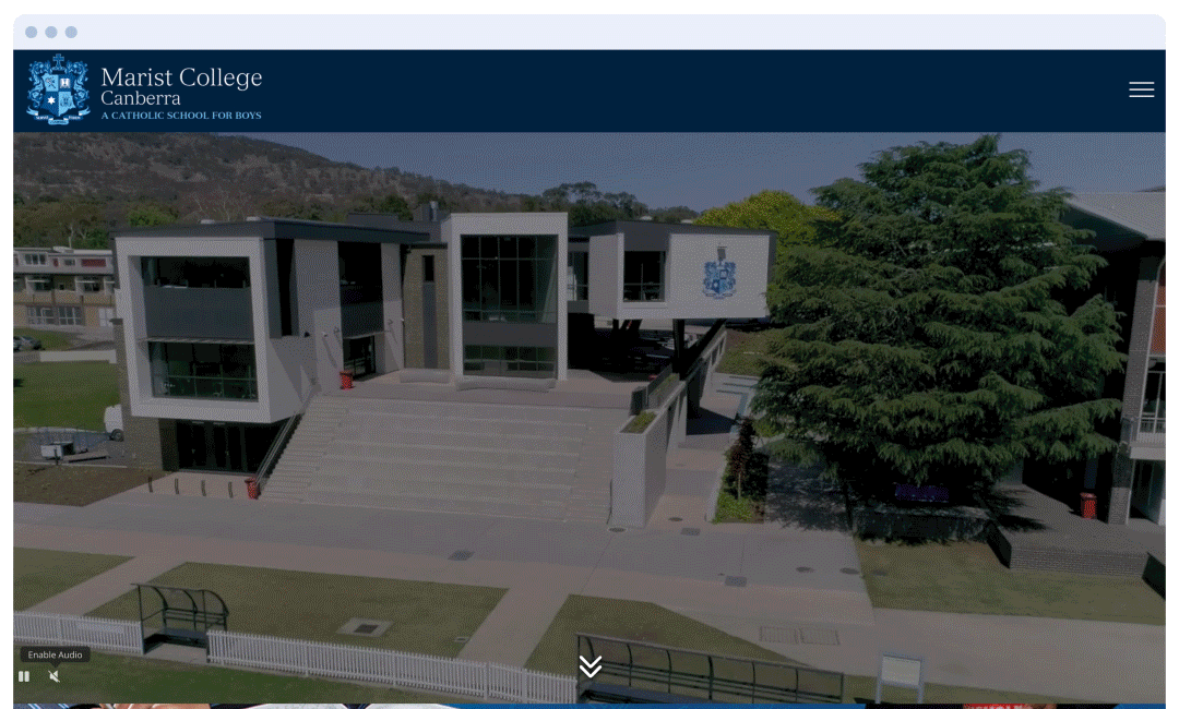 GIF of Marist College Homepage